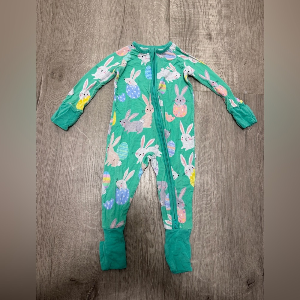 Little Sleepies Green Hoppy Days Zippy 3-6M
